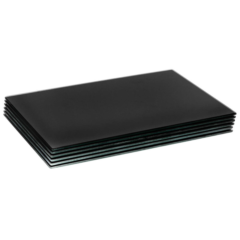 Harbour Housewares - Glass Placemats, Black
