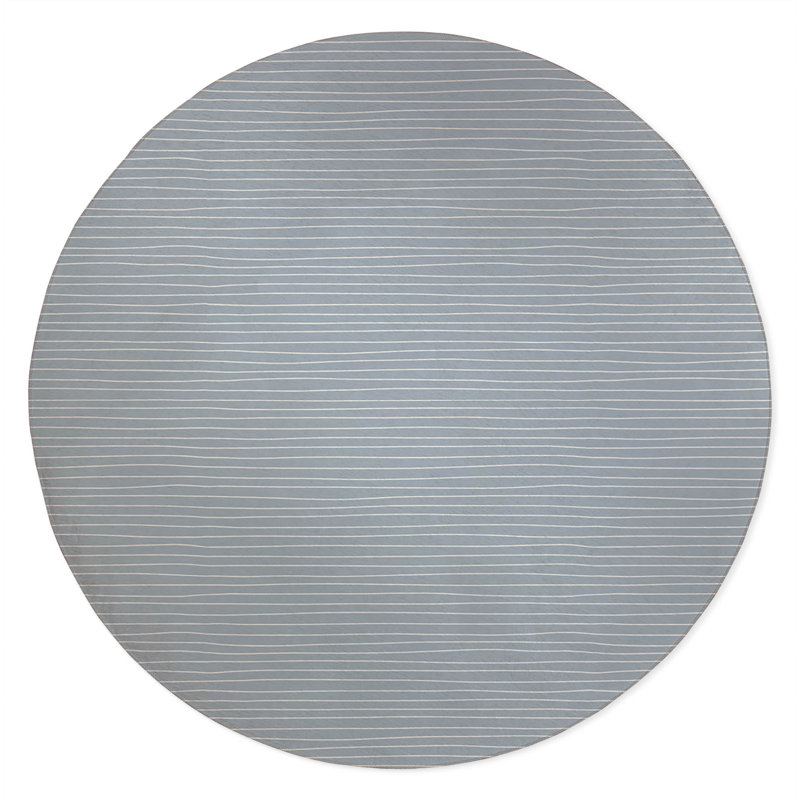 Slat Non-Slip Outdoor Rug, Round 5'