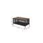  Table basse de 41 po avec cadre en bois et métal brun et noir - industriel-129731499-129731500