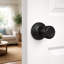 Faux bouton de porte tulipe traditionnel noir mat, placard non verrouillable et porte française, paquet de 2
