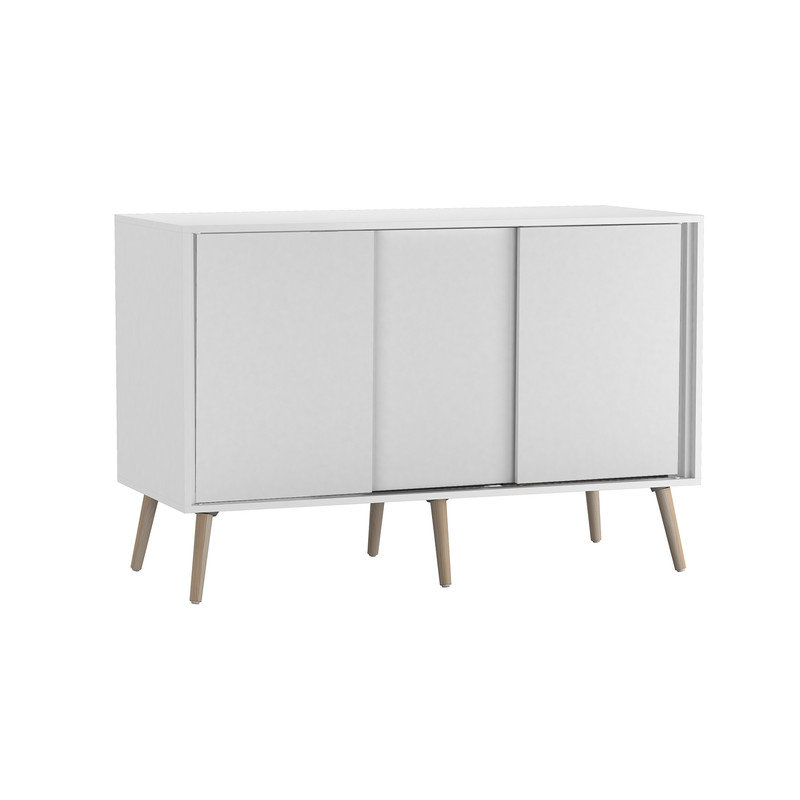 Rectangle Accent Cabinet, White/Pine Wood