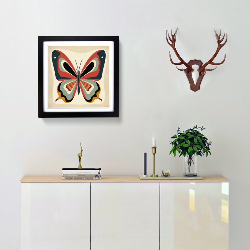 Single Picture Frame Print on Wood, Black