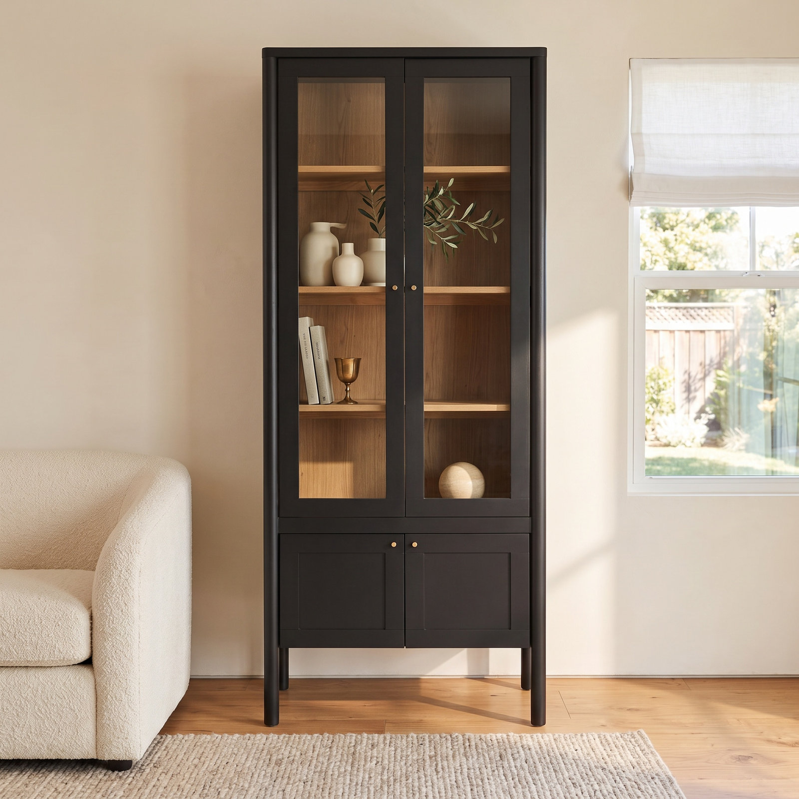 2-Door Accent Cabinet, Black