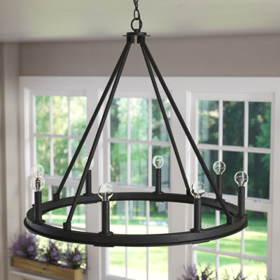 Pearson Dimmable Wagon Wheel Chandelier