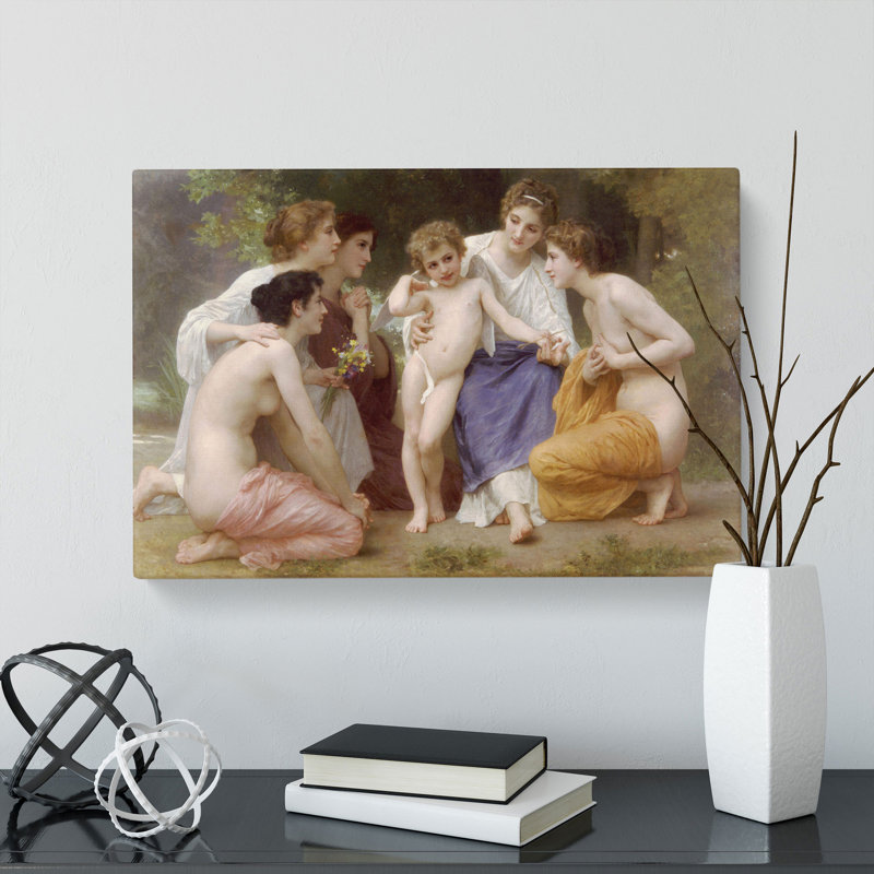Admiration by William Adolphe Bouguereau - Wrapped Canvas Painting, 40cm H x 60cm W x 3cm D