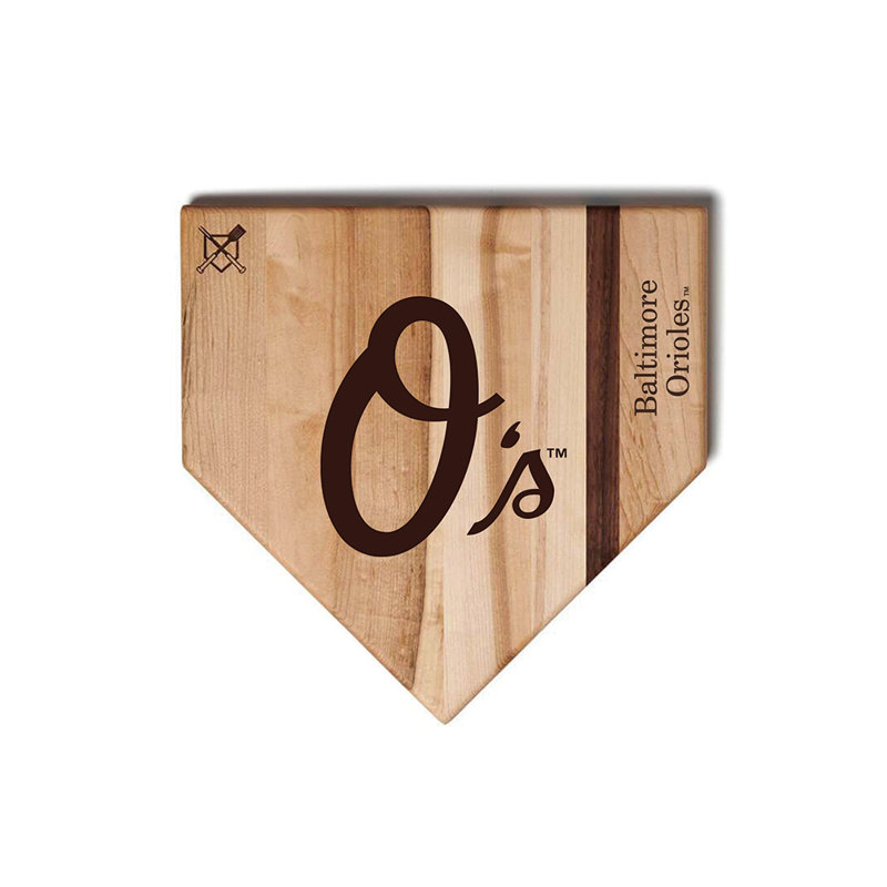 Baltimore Orioles Rectangular Maple and Walnut Wood Cutting Board