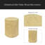 Table d'appoint cylindrique, texture semblable au bois