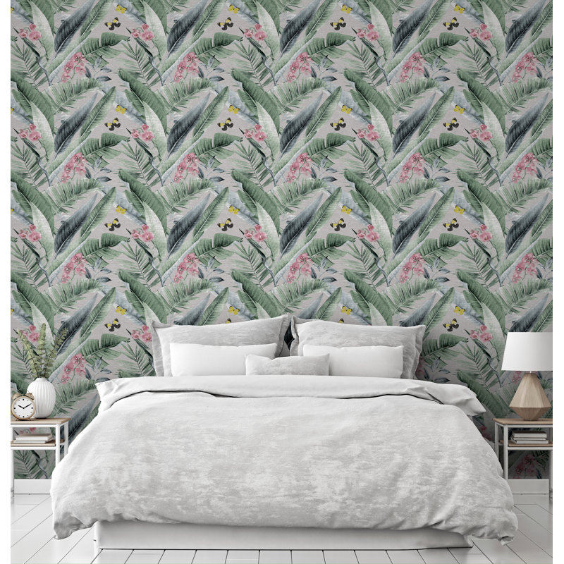 Rouleau de papier peint L 33 pi x l 21 po Lush Tropical