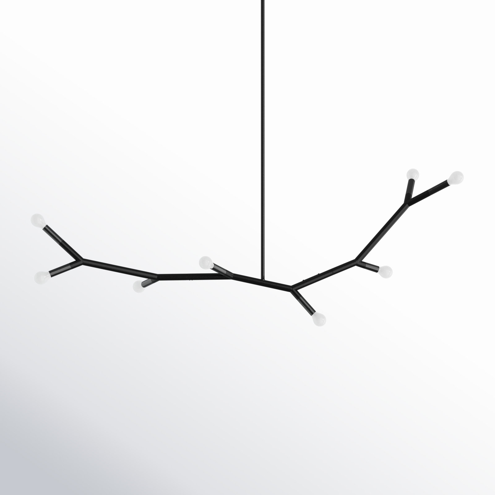 Raela 8 - Light Metal Dimmable Chandelier, Matte Black