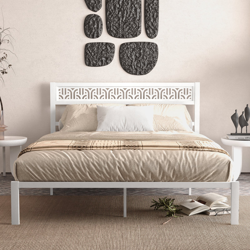 Lit plateforme Charin, Blanc, Grand