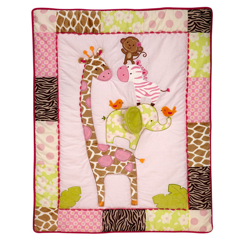 Ensemble de literie pour lit de bébé 7 pièces jungle