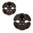 Balanced Harmony Dark Wooden Sculptures, Set/2