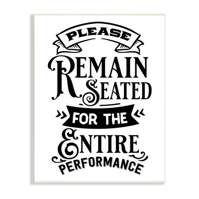 " Please Remain Seated Humorous Vintage Bathroom Saying " by Lettered And Lined