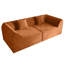 Canapé-lit compressé en mousse à mémoire de forme avec coussin rectangulaire 2 places pour chambre à coucher, chambre d'amis, orange-867919721