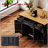 54Inch Large Kitchen Island With Rubber Wood Drop Leaf, Embossed Texture Rolling Cart On 4 Wheels, Ample Storage For Kitchen And Dining Room
