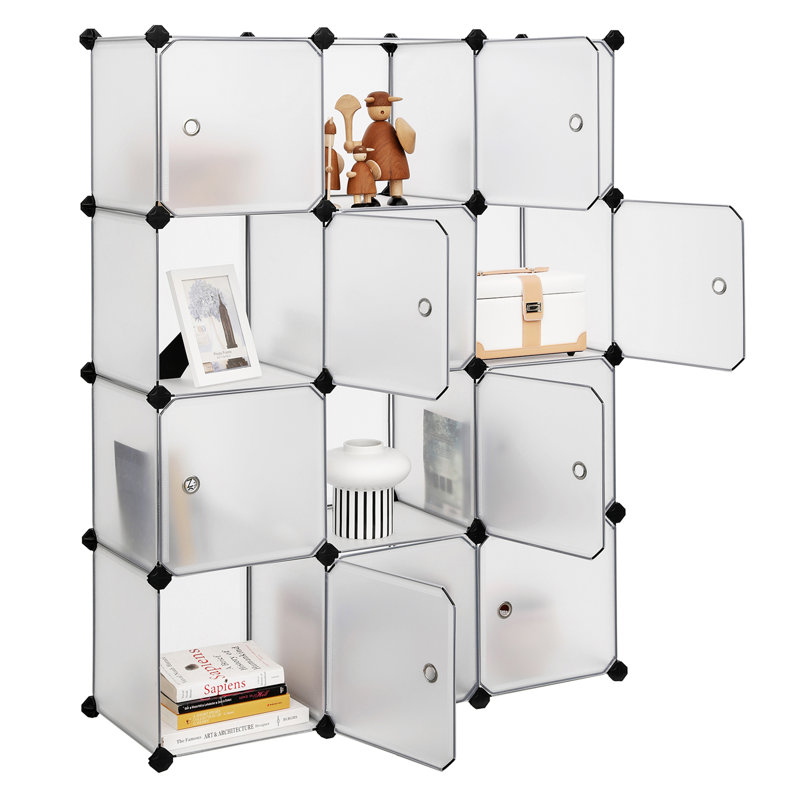 12 Pair Stackable Shoe Storage Cabinet
