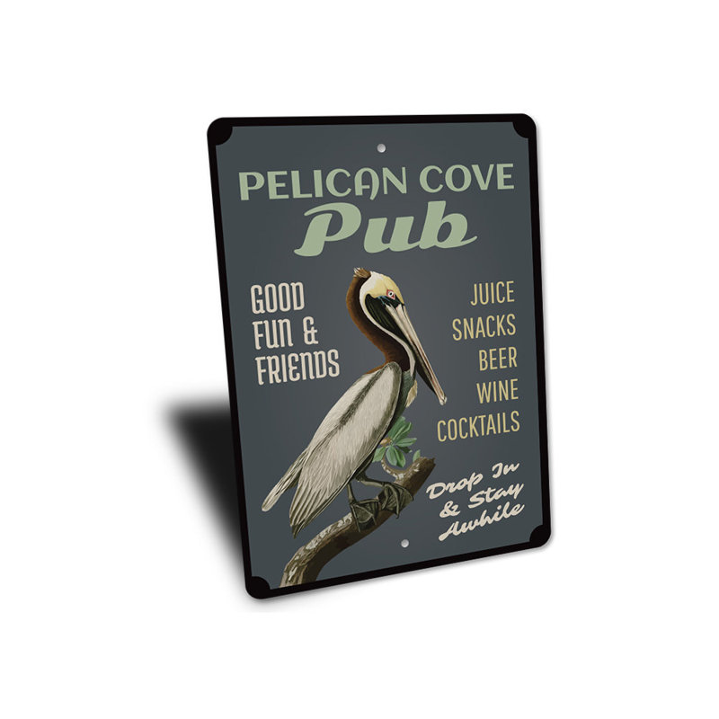 Plaque Pelican, H 18 po x l 12 po x P 0,06 po