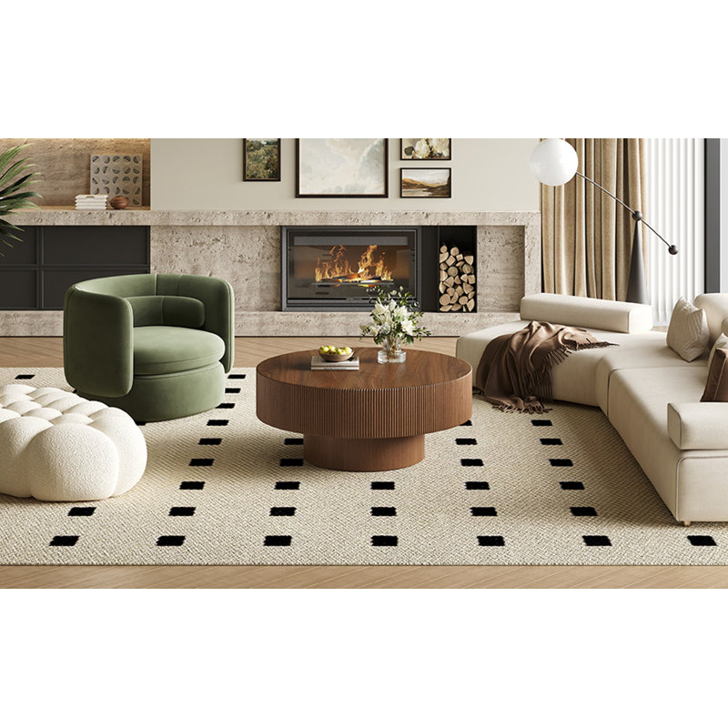 Table basse élégante Elegant Easy, Noyer, H 13,7 po x L 31,5 po x l 31,5 po