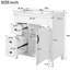 Meuble-lavabo de 30 po de style français avec lavabo en céramique, glissières à fonctionnement silencieux et tablette réglable - lavabo de 30 po, tiroirs à déplacement en douceur,
