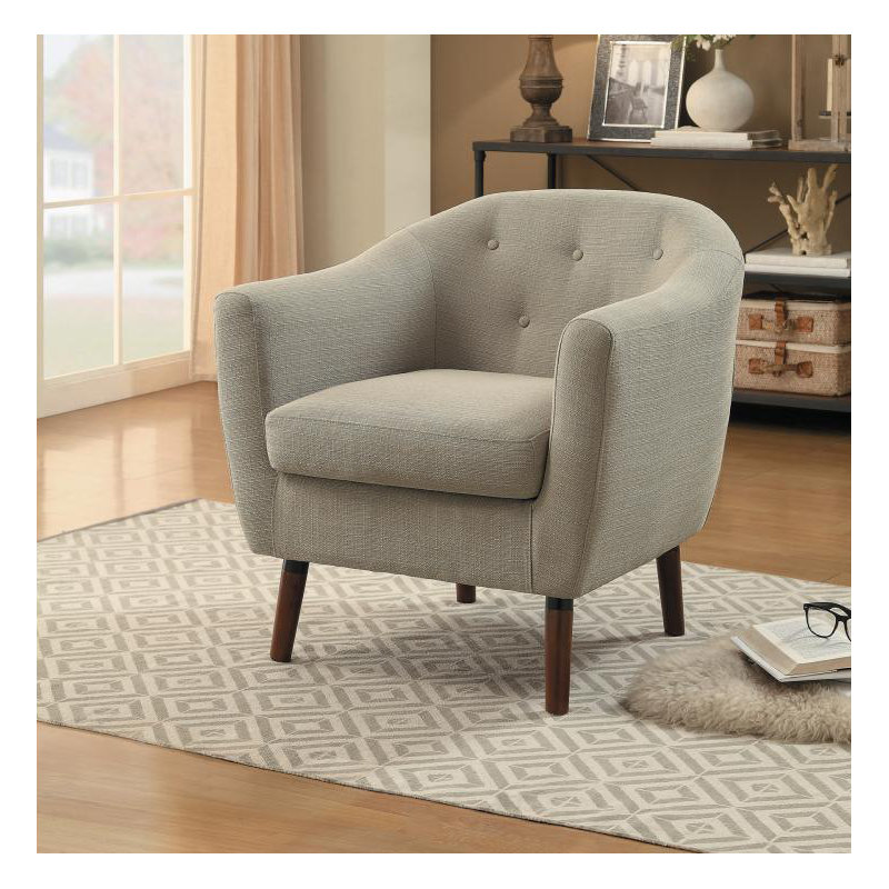 Bradyn Upholstered Barrel Chair, Beige