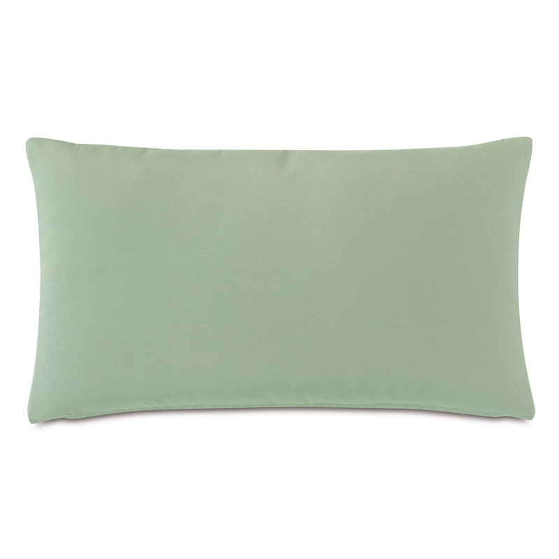 Housse et insert de coussin rectangulaire plissé pour l'extérieur Plisse, Céladon voile / nuage respirant
