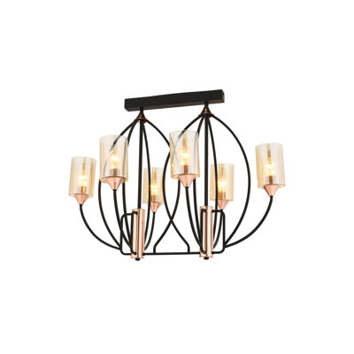 Glass Semi Flush Mount