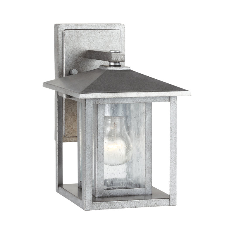 Vermont Wall Light, 11" H x 7" W, 60W A19 Medium, Weathered Pewter