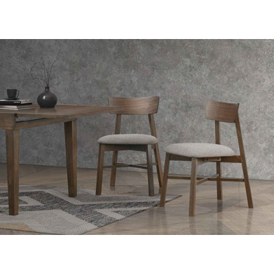 Valencia Elegant Upholstered Solid Wood Dining Chair (Set of 2)