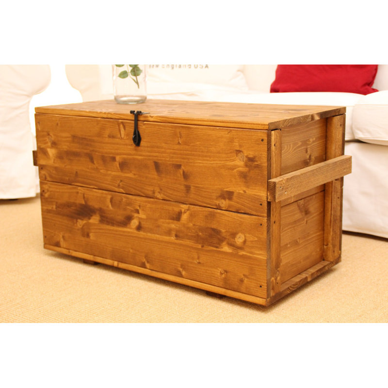 Sorrento Solid Wood Block Coffee Table with Storage