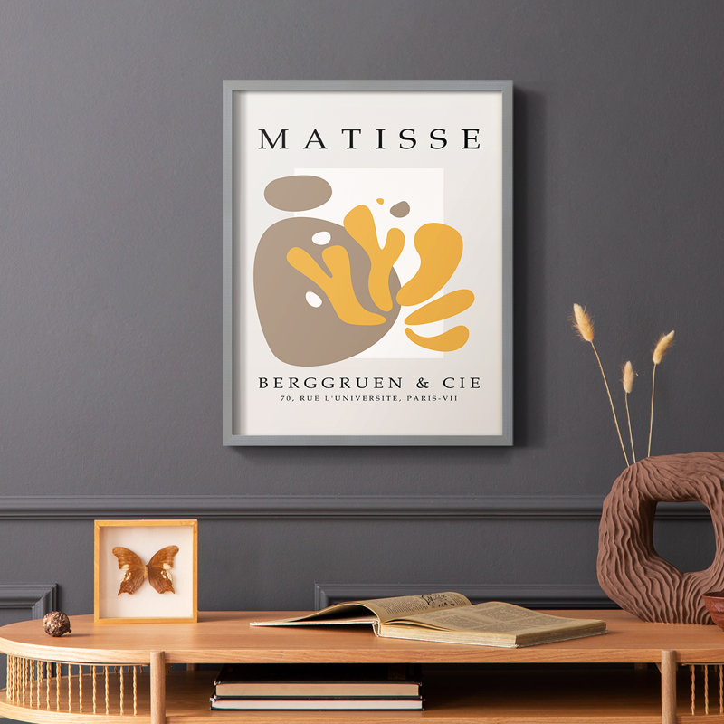 Matisse CXL, reproduction encadrée - bois massif, Gris, H 10 po x l 8 po