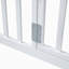 Lit double pleine grandeur en métal avec clôture et porte, blanc-96415410