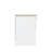 15.74 In. White And Natural Oak Rectangle Wood End Table With 1 Drawer