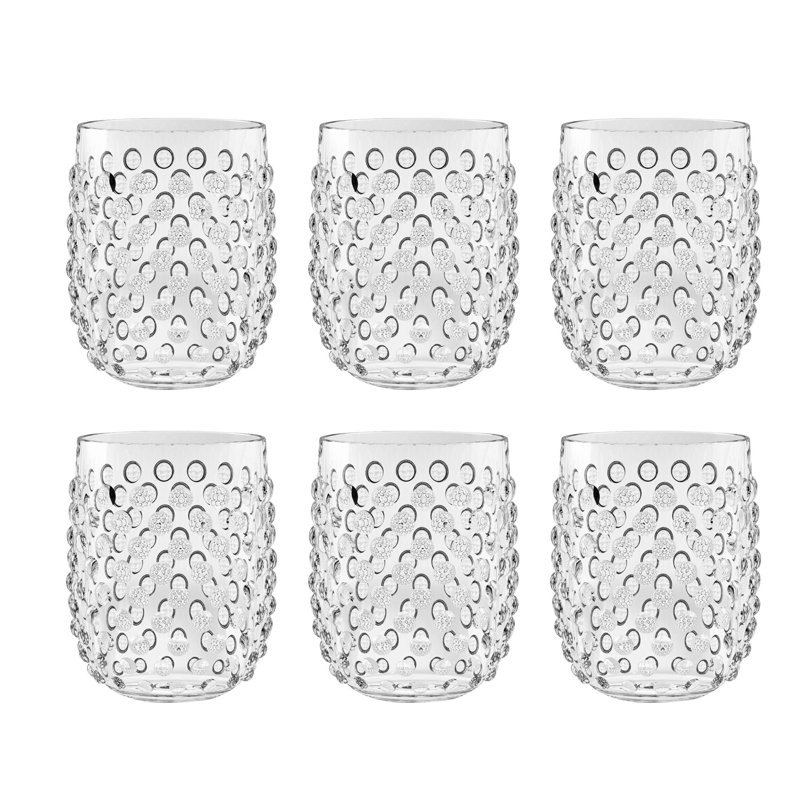 Verre à vin sans pied en acrylique Adamo - transparent - 15 oz