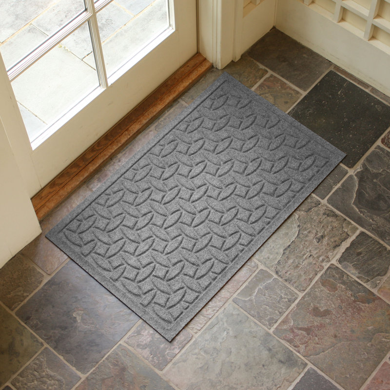 Tapis de porte intérieur antidérapant WaterHog Elipse, Gris moyen, Rectangle 1 pi 11 po x 2 pi 11 po