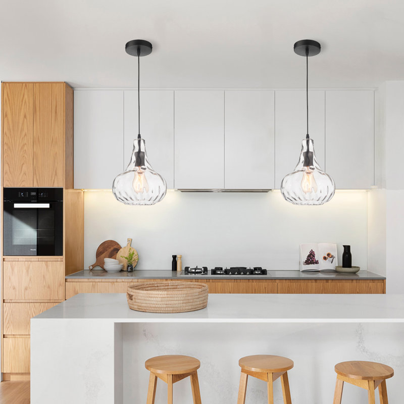 1 - Light Single Pendant, Matte Black