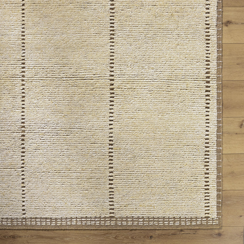 Johan Hand Knotted Wool Geometric Area Rug, Rectangle 2' x 3'