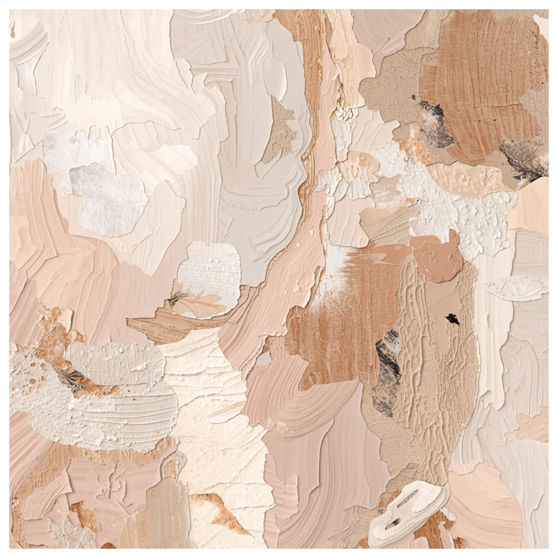 Tapisserie murale texturée abstraite neutre texturée, H 104 po x 88 avec 4 œillets