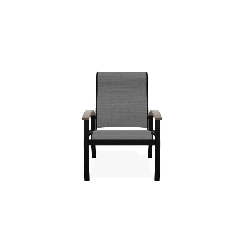 Chaise de patio Askar, Désert, Titane Sunbrella®, Noir texturé