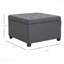 Fabric Upholstered Tufted Storage Ottoman - Flip Top Seat Lid, Metal Hinge, Eucalyptus Wood Frame
