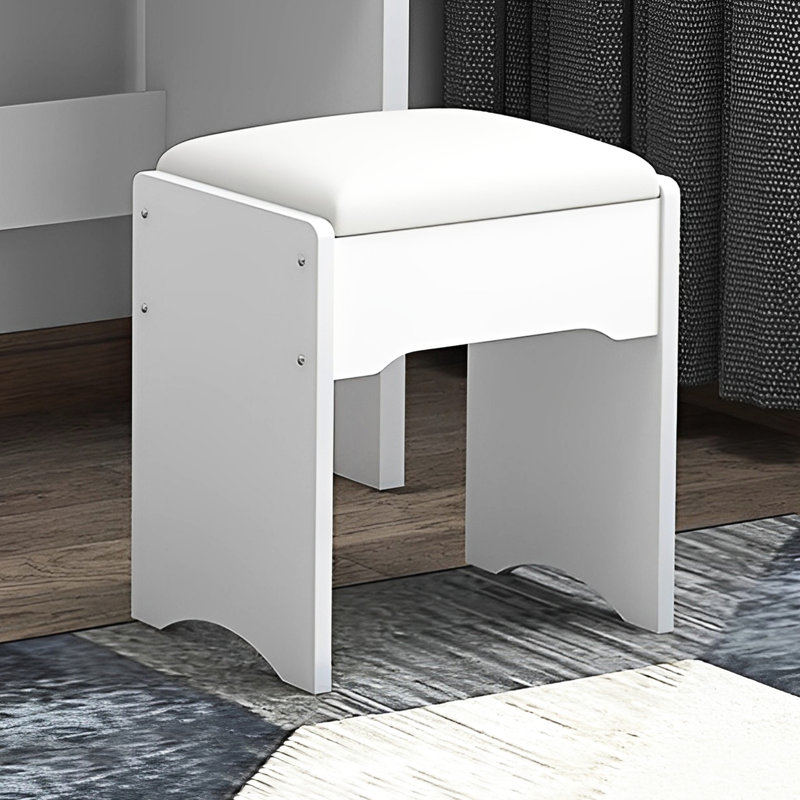 Fashion Vanity Desk With Mirror And Lights - 3 Color Variations, White 4 Console,