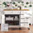 52'' Kitchen Island With Drop Leaf, Wheels,Spice Rack, Towel Rack,Adjustable Shelf-1929788524