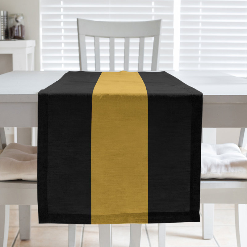 Cleveland Throwback Football Stripes Table Runner, 72" L x 16" W, Cotton Blend