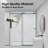 60'' - W x 76'' H Single Added Door Frameless Shower Door with