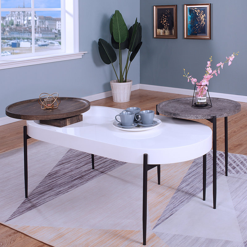 Talbotton 2-Piece Nesting Tables, Gray