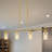 Delmo 4 - Light 43.7'' Kitchen Island Jar Pendant Modern Linear Chandelier with Clear Glass Shades-326409917
