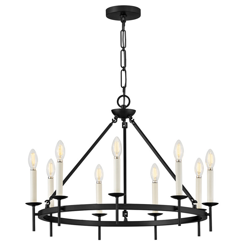 Copley 9-Light Chandelier, Black