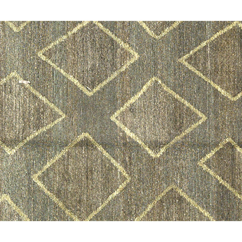 Tapis gris foncé et gris noué à la main de haute qualité
