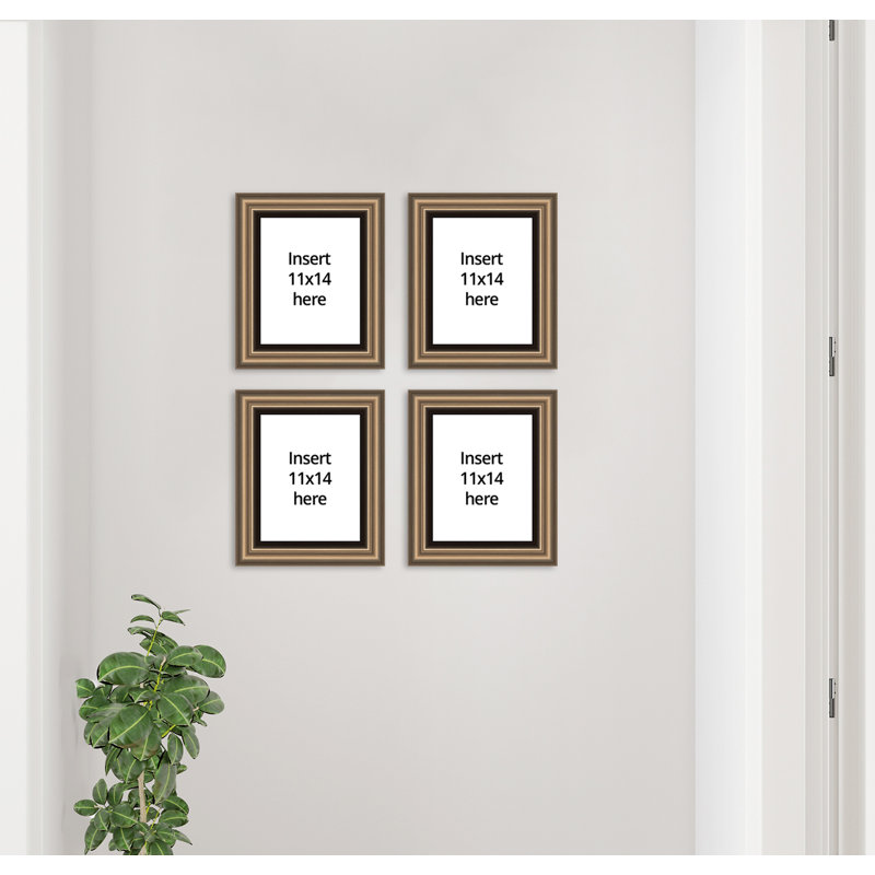 Kapisa Picture Frame - Set of 4, Brushed Bronze