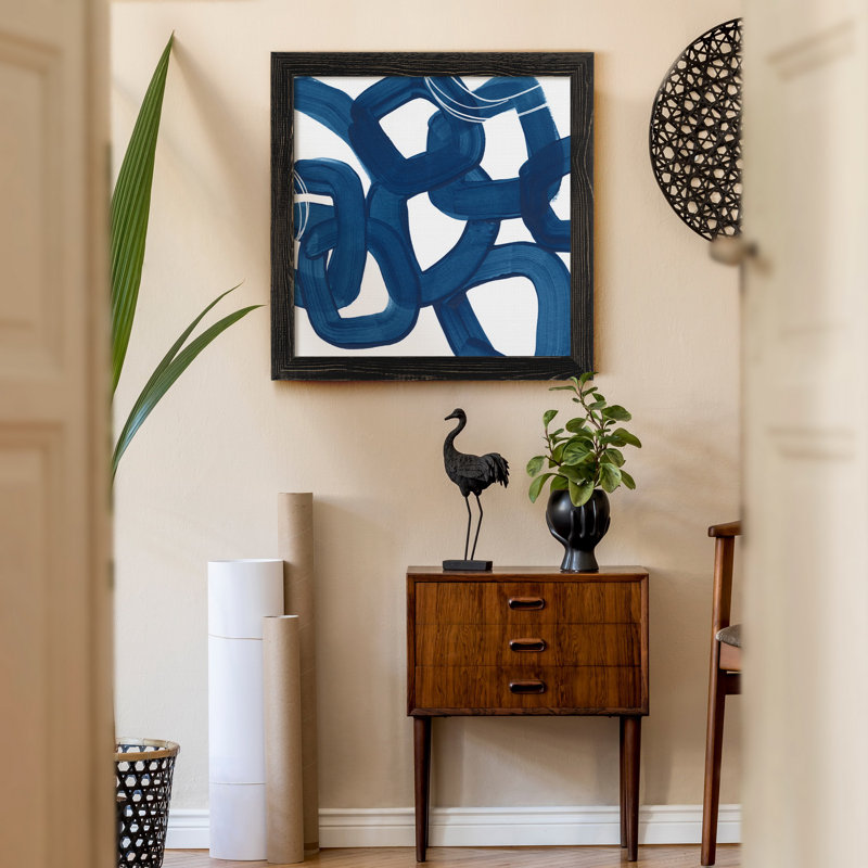 Bobine IX-impression sur toile encadrée, H 21 po x l 21 po x P 1 po, Cadre noir