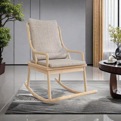 Chaise berçante silencieuse et élégante en bois massif